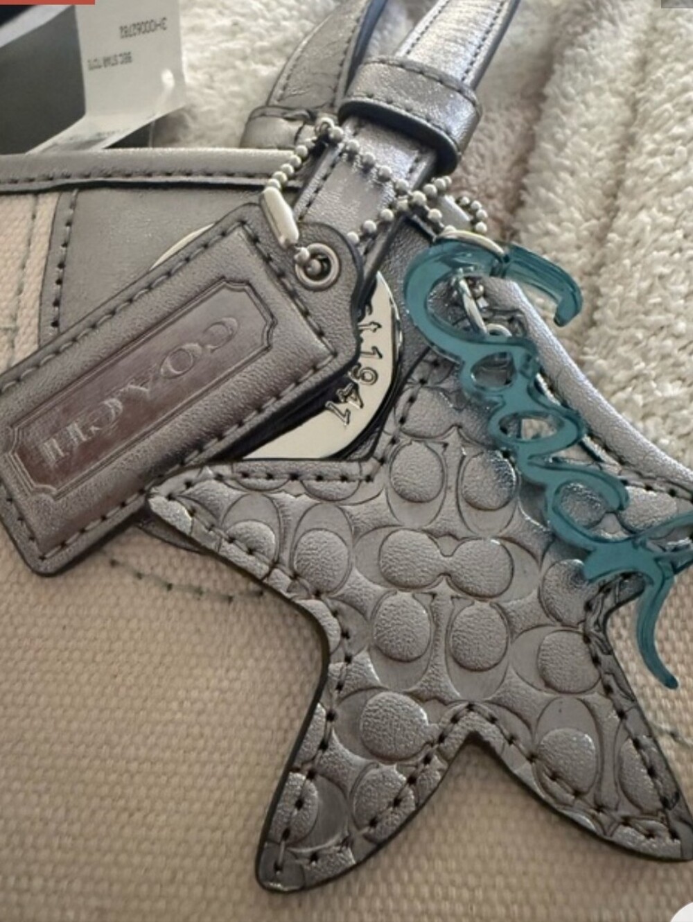 Coach Nautical Starfish, Leather Hangtag & Acrylic Bag Charm ... 3 Piece Set